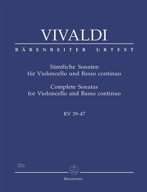 Sämtliche Sonaten für Violoncello und Basso continuo RV 39-47, Noten