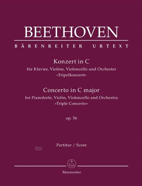 Ludwig van Beethoven: Konzert für Klavier, Violine, Violoncello und Orchester C-Dur op. 56 "Tripelkonzert", Noten