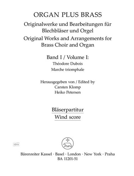 organ plus brass, Band I, Noten