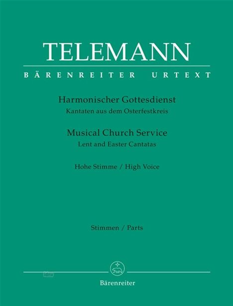 Georg Philipp Telemann: Harmonischer Gottesdienst, Noten