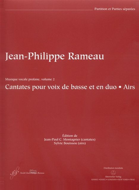 Jean Philippe Rameau: Cantates pour voix de basse et, Noten