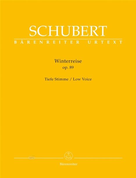 Franz Schubert: Winterreise op. 89, Noten