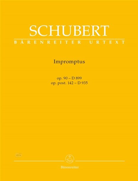 Franz Schubert: Impromptus D 899 (op. 90), D 9, Noten