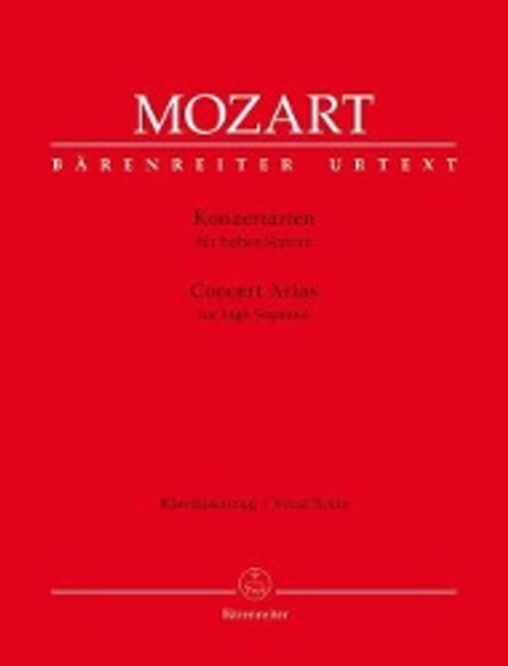Konzertarien für hohen Sopran, Klavierauszug. Bd.1, Noten