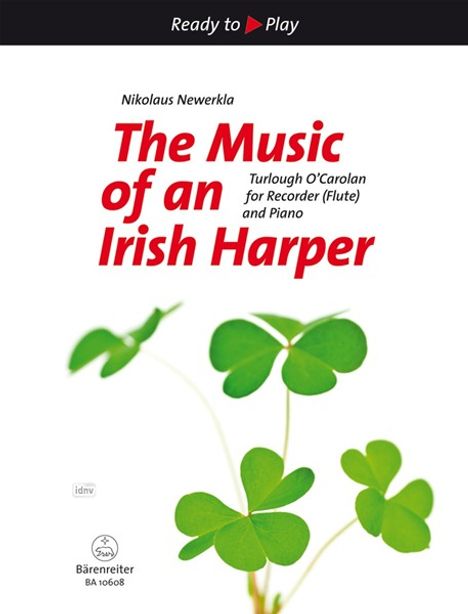 The Music of an Irish Harper for Recorder (Flute) and Piano, Klavierpartitur u. Melodiestimme, Noten