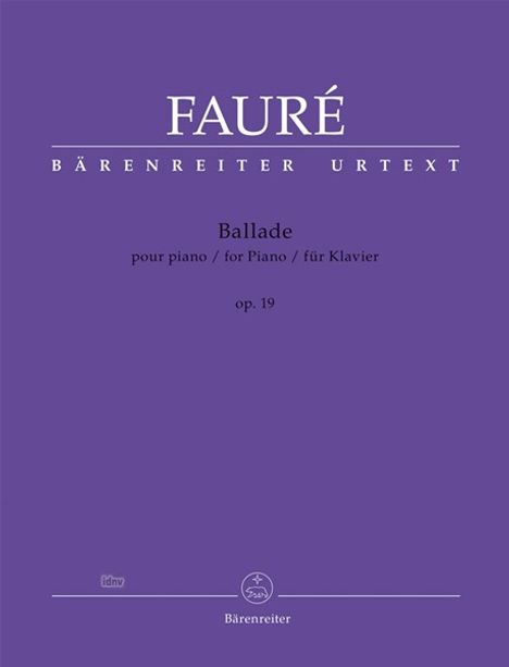 Gabriel Faure: Ballade en fa majeur, op. 19, Noten
