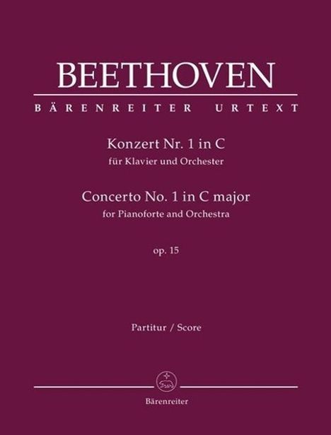 Konzert Nr. 1 in C für Klavier und Orchester, op. 15, Partitur, Noten