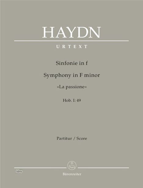Sinfonie Nr. 49 in f-Moll »La passione« Hob. I: 49, Partitur, Noten