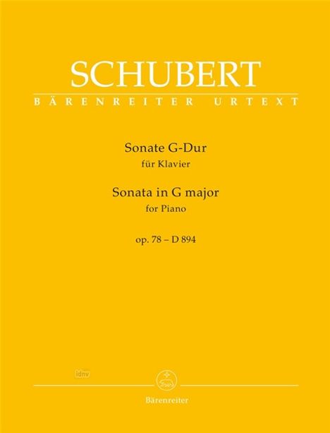 Franz Schubert: Sonate für Klavier G-Dur op. 78 D 894, Noten