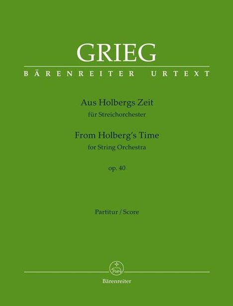Edvard Grieg: Rinne-Schroeder, C: Aus Holbergs Zeit op. 40 -Suite im alten, Buch