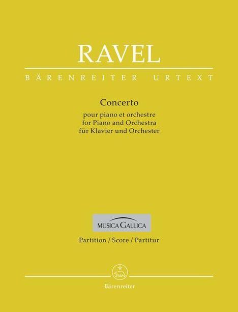 Maurice Ravel (1875-1937): Concerto für Klavier und Orchester G-Dur, Buch