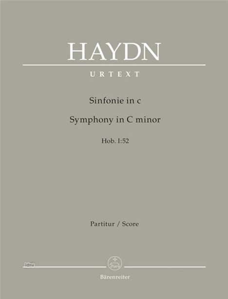 Joseph Haydn: Haydn, J: Sinfonie c-Moll Hob. I:52, Buch