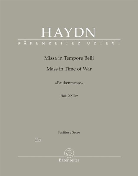 Joseph Haydn: Missa in Tempore Belli Hob. XXII:9 "Paukenmesse", Noten