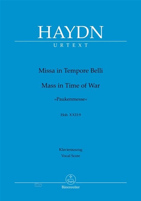 Joseph Haydn: Missa in Tempore Belli Hob. XXII:9 "Paukenmesse", Noten