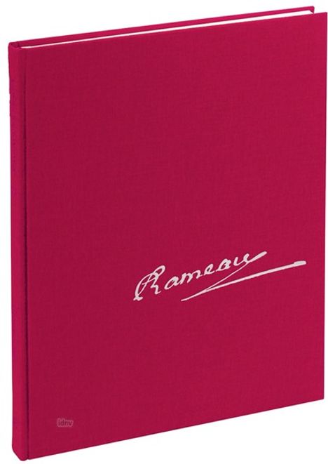 Rameau in eleganter Schrift auf rotem Buchdeckel.
