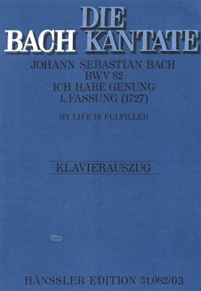 Johann Sebastian Bach: Ich habe genung (I) c-Moll BWV 82 (1727), Noten