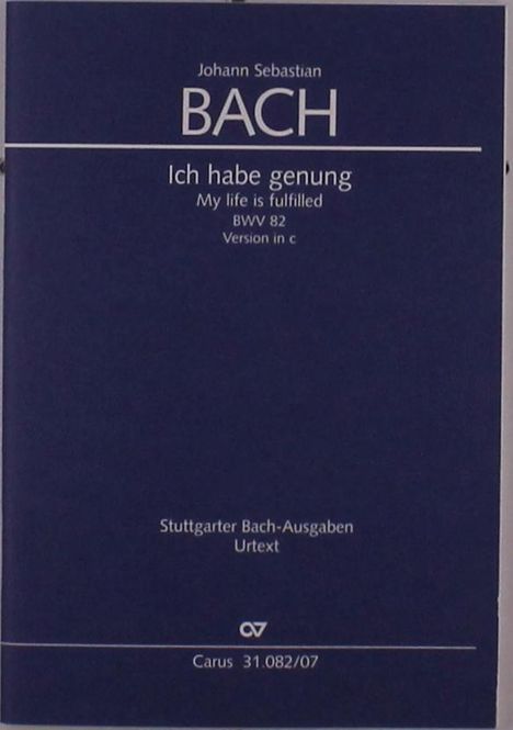 Johann Sebastian Bach: Ich habe genung (I) c-Moll BWV, Noten