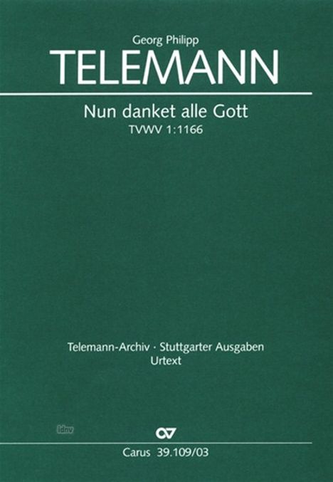 Georg Philipp Telemann: Nun danket alle Gott TWV 1:116, Noten