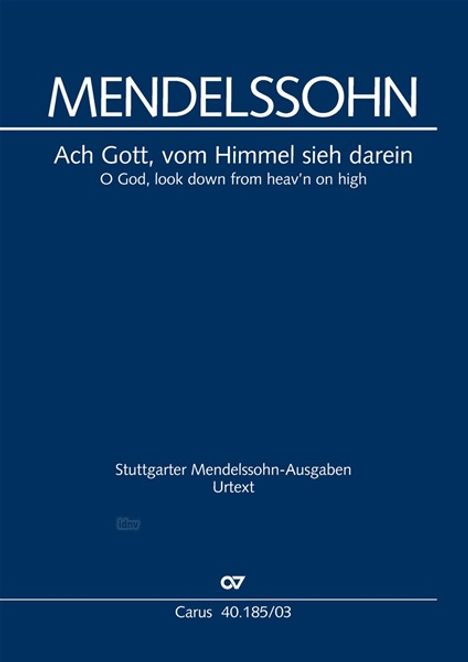 Ach Gott, vom Himmel sieh darein, Choralkantate, Orgelauszug, Noten