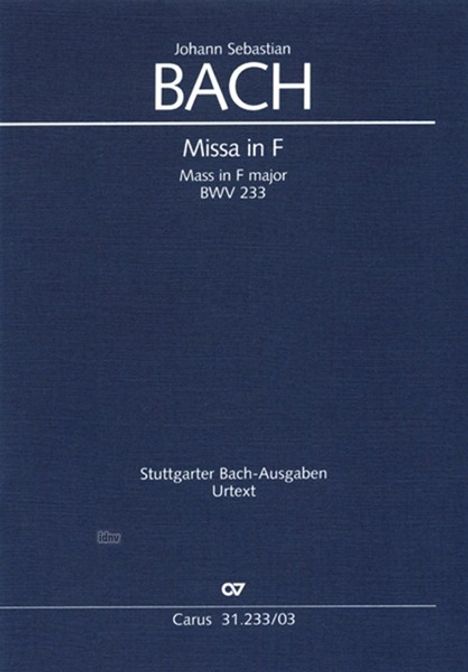 Messe F-Dur BWV 233, Klavierauszug, Noten