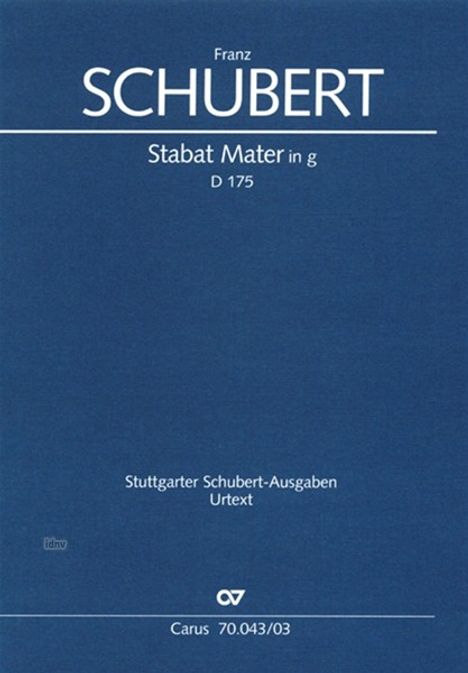 Stabat Mater g-Moll D 175, Klavierauszug, Noten
