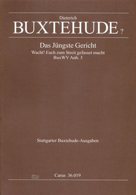 Dieterich Buxtehude: Das jüngste Gericht BuxWV Anh. 3, Noten