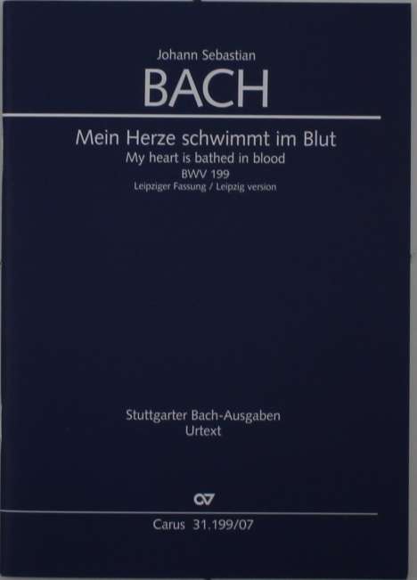 Mein Herze schwimmt im Blut BWV 199 (1714), Noten