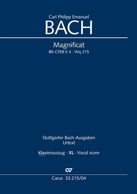 Carl Philipp Emanuel Bach: Magnificat BR-CPEB E 4, Wq 215 (1749), Noten