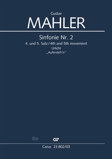 Gustav Mahler (1860-1911): Symphonie Nr. 2 (Klavierauszug), Buch
