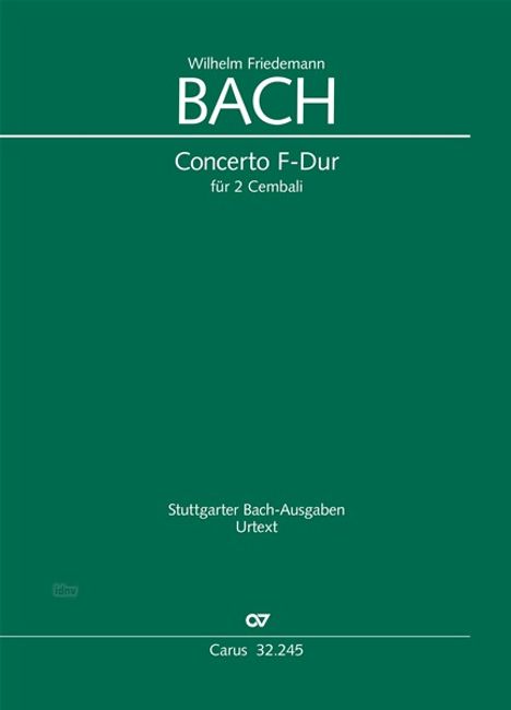 Wilhelm Friedemann Bach: Concerto für 2 Cembali F-Dur BR-WFB A 12, Noten
