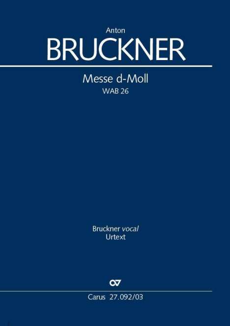 Anton Bruckner: Bruckner, A: Messe d-Moll (Klavierauszug), Buch