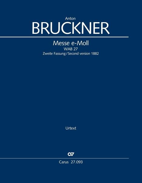 Bruckner, A: Messe e-Moll (Klavierauszug), Buch