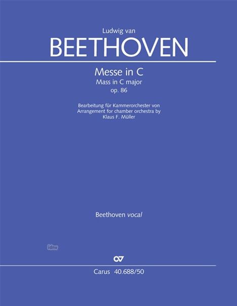 Ludwig van Beethoven: Messe in C C-Dur op. 86 (1807-1808 / 2022), Noten