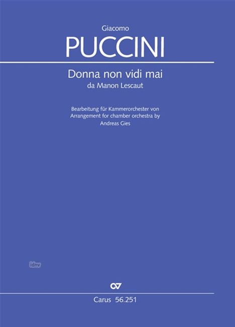 Giacomo Puccini: Donna non vidi mai, Noten