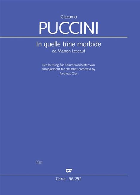 Giacomo Puccini: In quelle trine morbide, Noten