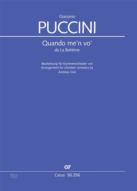 Giacomo Puccini: Quando me’n vo’, Noten