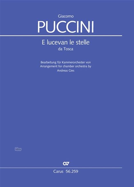 Giacomo Puccini: E lucevan le stelle, Noten