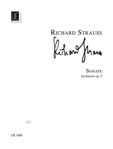 Richard Strauss: Sonate für Klavier h-Moll op. 5 (1880-1881), Noten