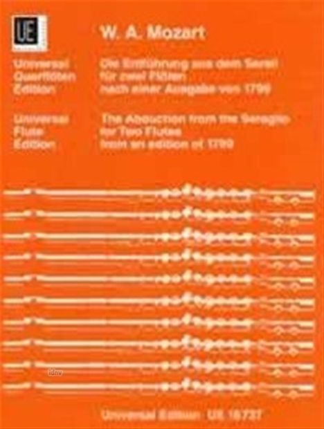 Wolfgang Amadeus Mozart: Die Entführung aus dem Serail für 2 Flöten KV 384, Noten