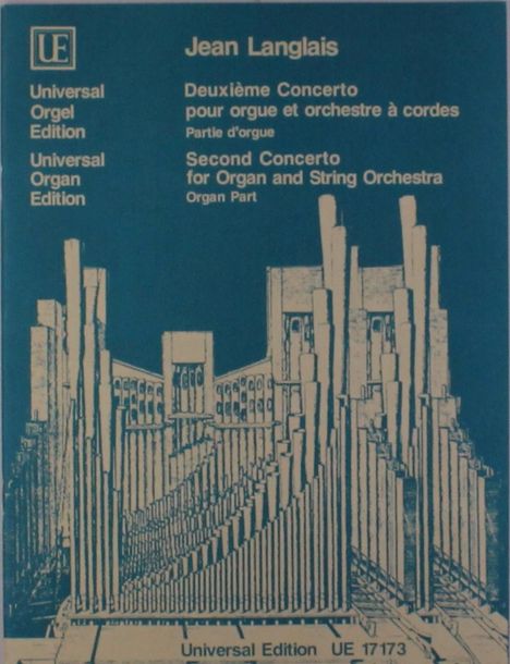 Jean Langlais: 2. Konzert für Orgel und Streichorchester (1961), Noten