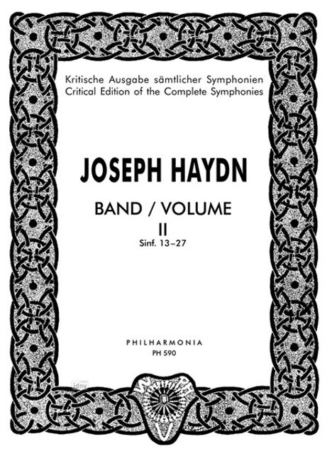 Joseph Haydn: Symphonien Nr. 13-27 für Orchester, Noten