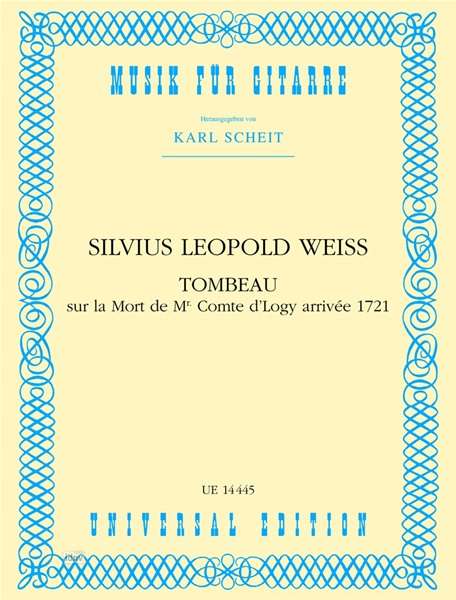 Silvius Leopold Weiss: Tombeau für Gitarre d-Moll, Noten