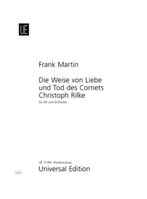 Die Weise von Liebe und Tod des Cornets Christoph Rilke für Alt und Klavier (1942/1943), Noten