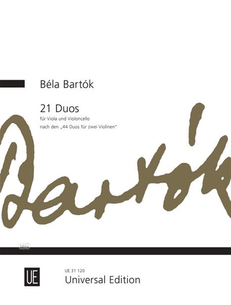 Bela Bartok: 21 Duos für Viola und Violoncello, Noten