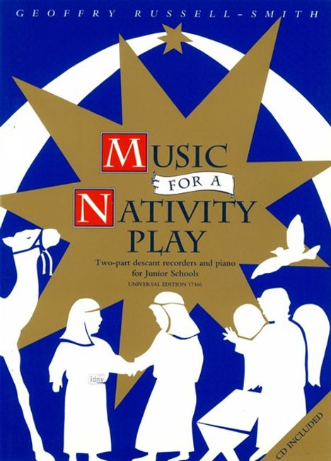 Geoffry Russell-Smith: Music for a Nativity Play für Klavier, Sopranblockflötenchor, Erzähler und CD, Noten