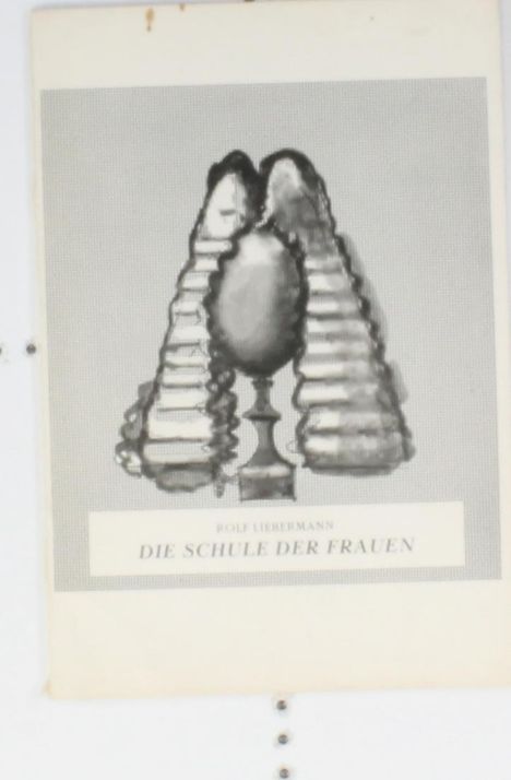 Rolf Liebermann: Die Schule der Frauen (1954/1955), Noten