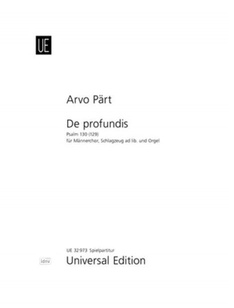 Pärt, A: Profundis, Buch