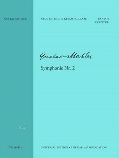 Gustav Mahler: Symphonie Nr. 2 (Partitur und Textband) für Soli, gemischten Chor (SATB) und Orchester c-Moll (1888-1894), Noten