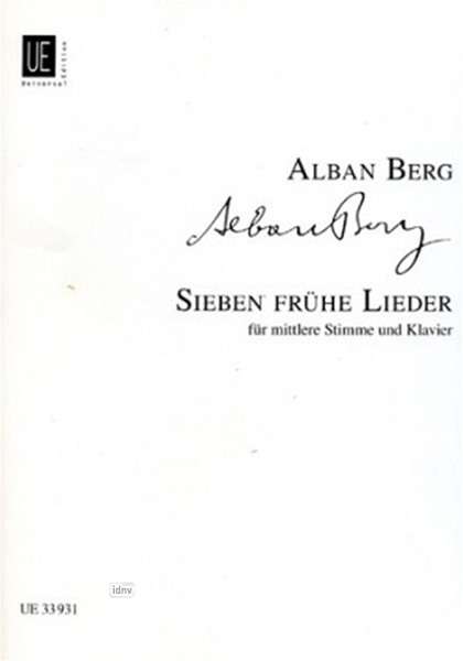 Berg, A: Sieben frühe Lieder, Buch