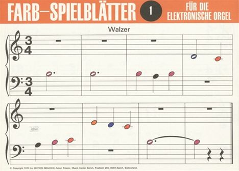 Hans Bodenmann: Farb-Spielblaetter 1, Noten